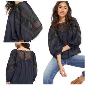 Anthropologie Jaslyn Embroidered Blouse